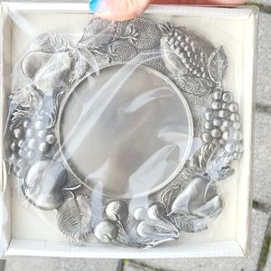 Williams Sonoma Etain Zinn Pewter Tuscan Wine Coaster